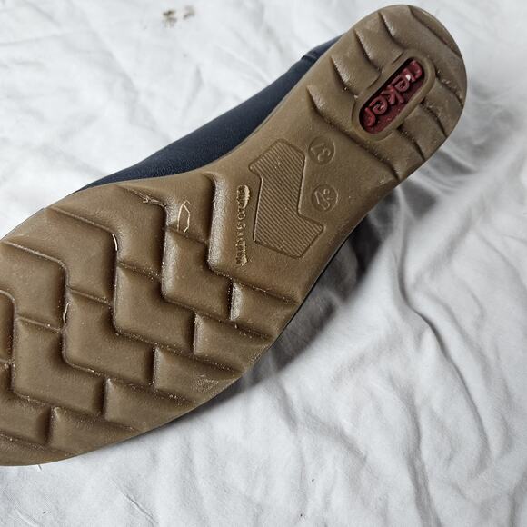 Rieker Womens Shoes Dark Blue Leather Flat Size 37 US 6 - Picture 8 of 8